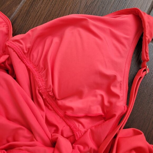 Calvin Klein Hot Pink Full Coverage Tummy Control Plunge One Piece Swimsuit 12 - Picture 11 of 12